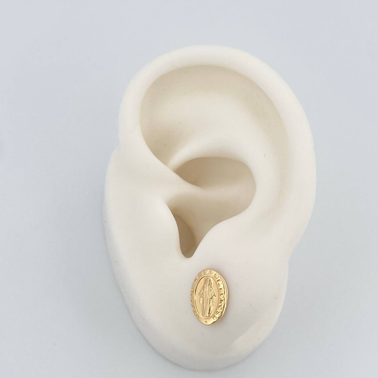 Topos Virgen Milagrosa 0.8gr / 8mm / Oro Amarillo 18K &