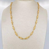 Cadena Rustica Flores 11.25gr / 61.5cm / 4.8mm Oro Amarillo 18K &