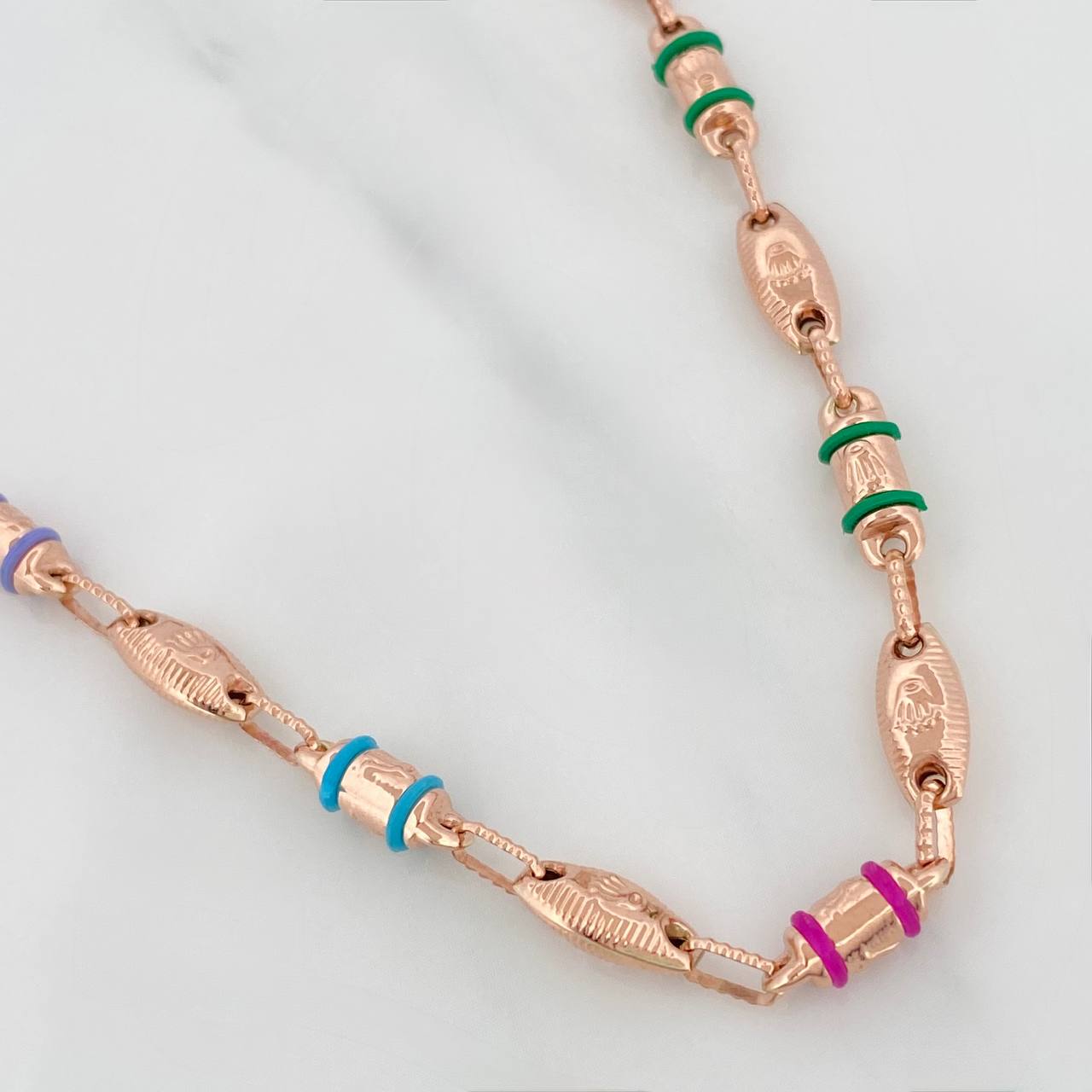 Cadena Rustica Corona 14.3gr / 62cm / 4.1mm Oro Rosa 18K