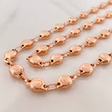 Cadena Rustica Tornillo 18.65gr / 72.5cm / 5.6mm Oro Rosa 18K &