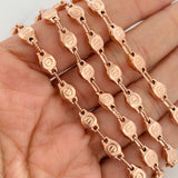 Cadena Rustica Tornillo 18.65gr / 72.5cm / 5.6mm Oro Rosa 18K &