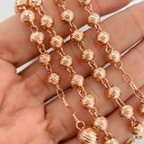 Rosario Virgen Milagrosa 19.6gr / 42cm / 6mm-8mm Oro Rosa 18K