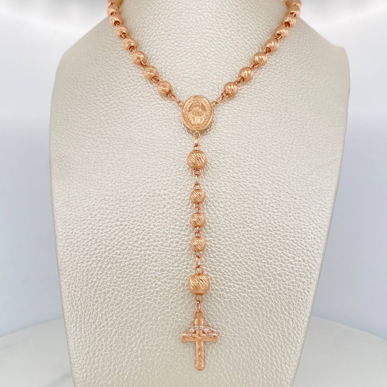 Rosario Virgen Milagrosa 19.15gr / 41cm / 6mm-8mm Oro Rosa 18K