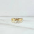 Anillo Solitario Infinito Super Puesto 2.25gr / T6 1/4 / Circones Blancos Oro Amarillo 18K *