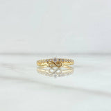 Anillo Solitario Infinito Super Puesto 2.25gr / T6 1/4 / Circones Blancos Oro Amarillo 18K *