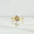 Anillo Avión 1.65gr / T6 1/4 / Circones Blancos Oro Amarillo 18K *