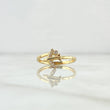 Anillo Avión 1.45gr / T4 3/4 / Circones Blancos Oro Amarillo 18K