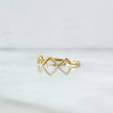 Anillo Media Trenza Zig - Zag 1.15gr / T5 1/2 / Oro Amarillo 18K *