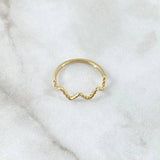 Anillo Media Trenza Zig - Zag 1.15gr / T5 1/2 / Oro Amarillo 18K *