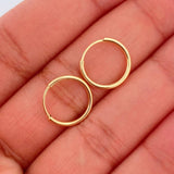 Candongas Mini Aro 0.7gr / 1.3cm / Oro Amarillo 18K &