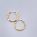 Candongas Mini Aro 0.7gr / 1.3cm / Oro Amarillo 18K &