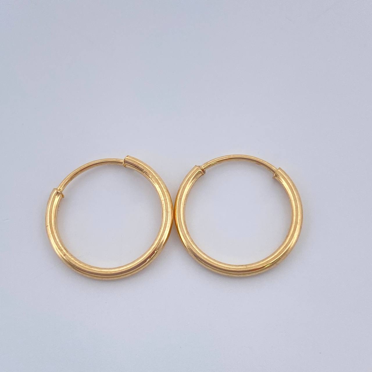 Candongas Mini Aro 0.7gr / 1.3cm / Oro Amarillo 18K &