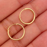 Candongas Mini Aro 0.8gr / 1.5cm / Oro Amarillo 18K &