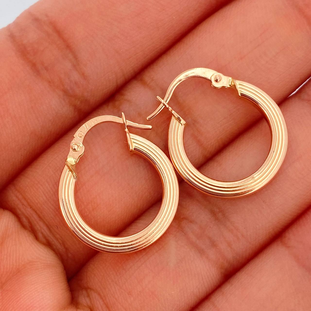 Candongas Andy 1.75gr / 2cm / Oro Rosa 18K &