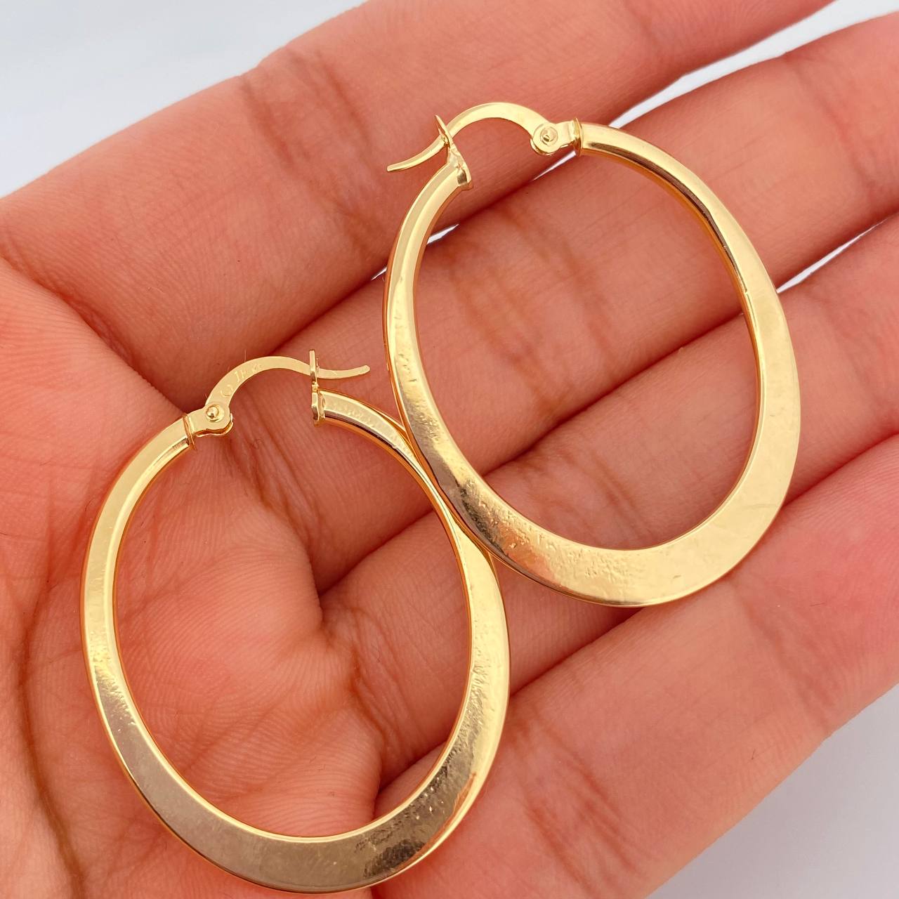 Candongas Dorada 2.55gr / 4cm / Oro Amarillo 18K &