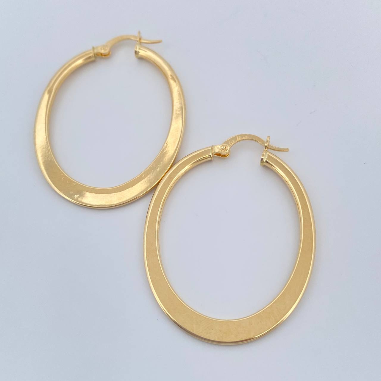 Candongas Dorada 2.55gr / 4cm / Oro Amarillo 18K &