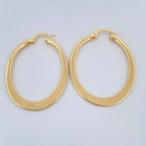 Candongas Dorada 2.55gr / 4cm / Oro Amarillo 18K &