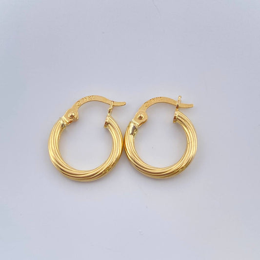 Candongas Lore 1.1gr / 1.8cm / Oro Amarillo 18K &