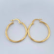 Candongas Lui 1.4gr / 2cm / Entorchadas Oro Amarillo 18K &