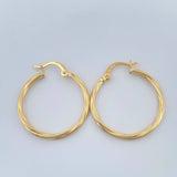 Candongas Lui 1.4gr / 2cm / Entorchadas Oro Amarillo 18K &