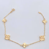 Pulso Cajon Treboles 3.15gr / 19.4cm / 1.1mm Oro Amarillo 18K &