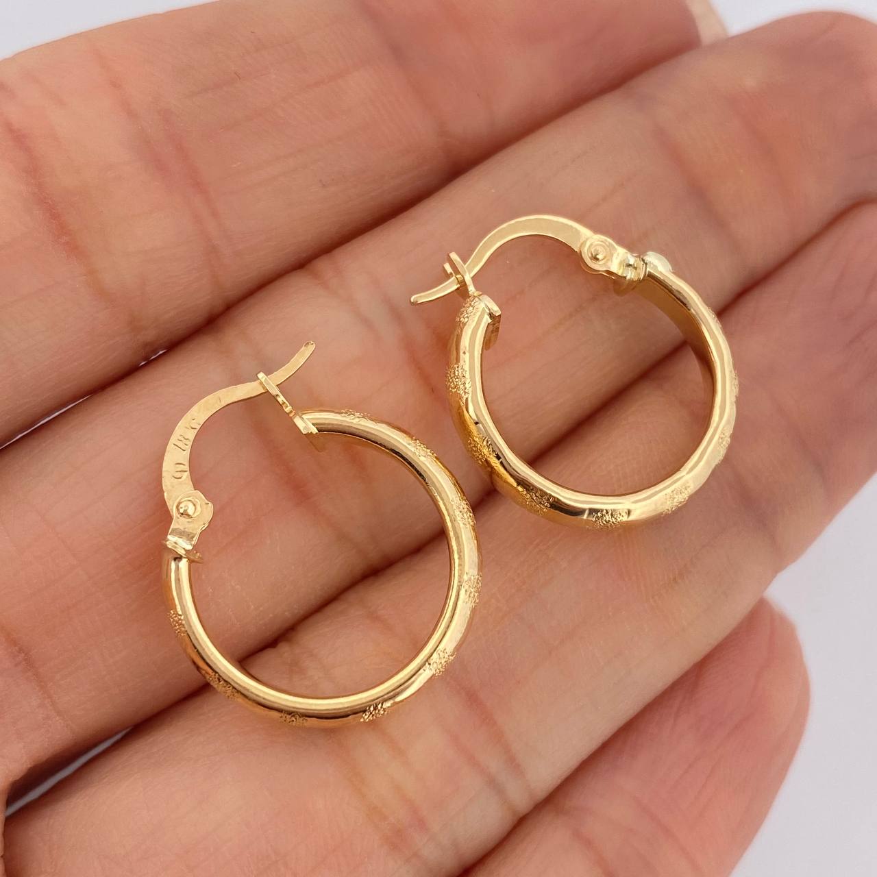 Candongas Luz 2.15gr / 2cm / Oro Amarillo 18K &