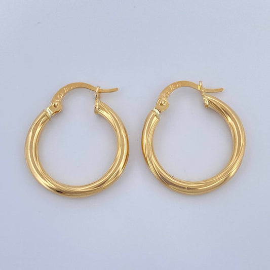 Candongas Lui 1.5gr / 2.2cm / Entorchado Oro Amarillo &