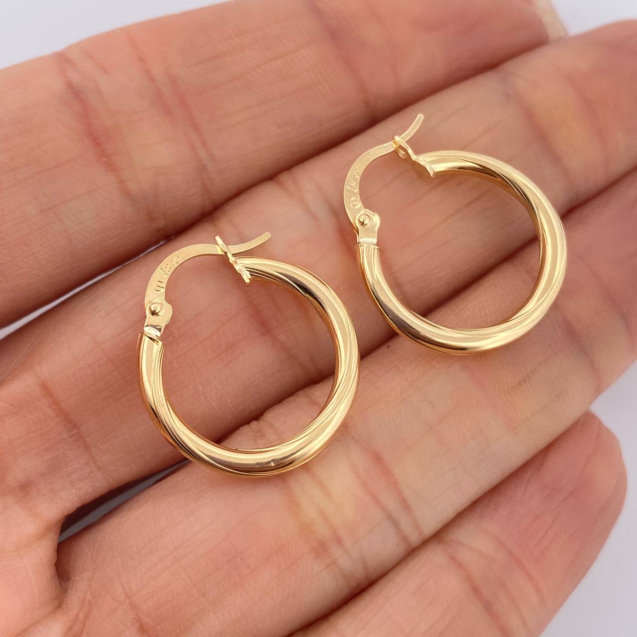 Candongas Lui 1.5gr / 2.2cm / Entorchado Oro Amarillo &