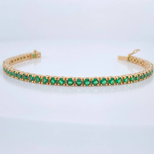 Pulso Tennis 13.7gr / 17.5cm / 3.48mm Oro Amarillo 18K %