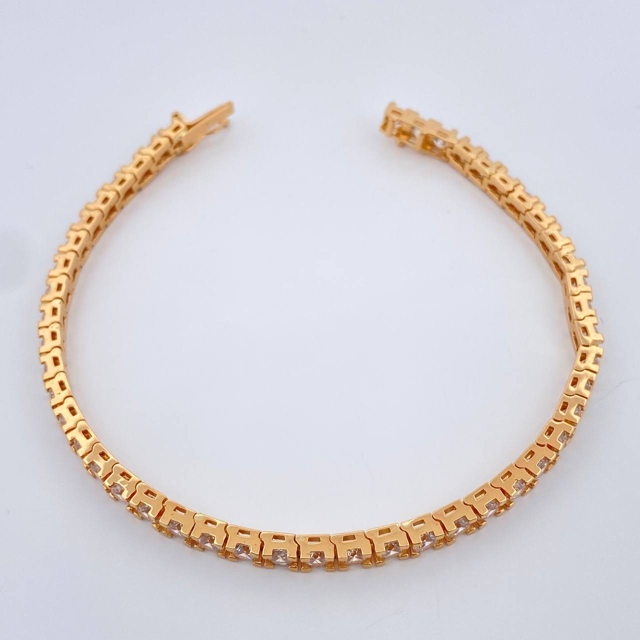 Pulso Tennis 14.55gr / 17.5cm / 3.4mm Oro Amarillo 18K %