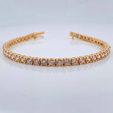 Pulso Tennis 14.55gr / 17.5cm / 3.4mm Oro Amarillo 18K %