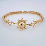 Pulso Reticulado Ancla Timon 13.1gr / 18.4cm / 4mm Oro Amarillo 18K %