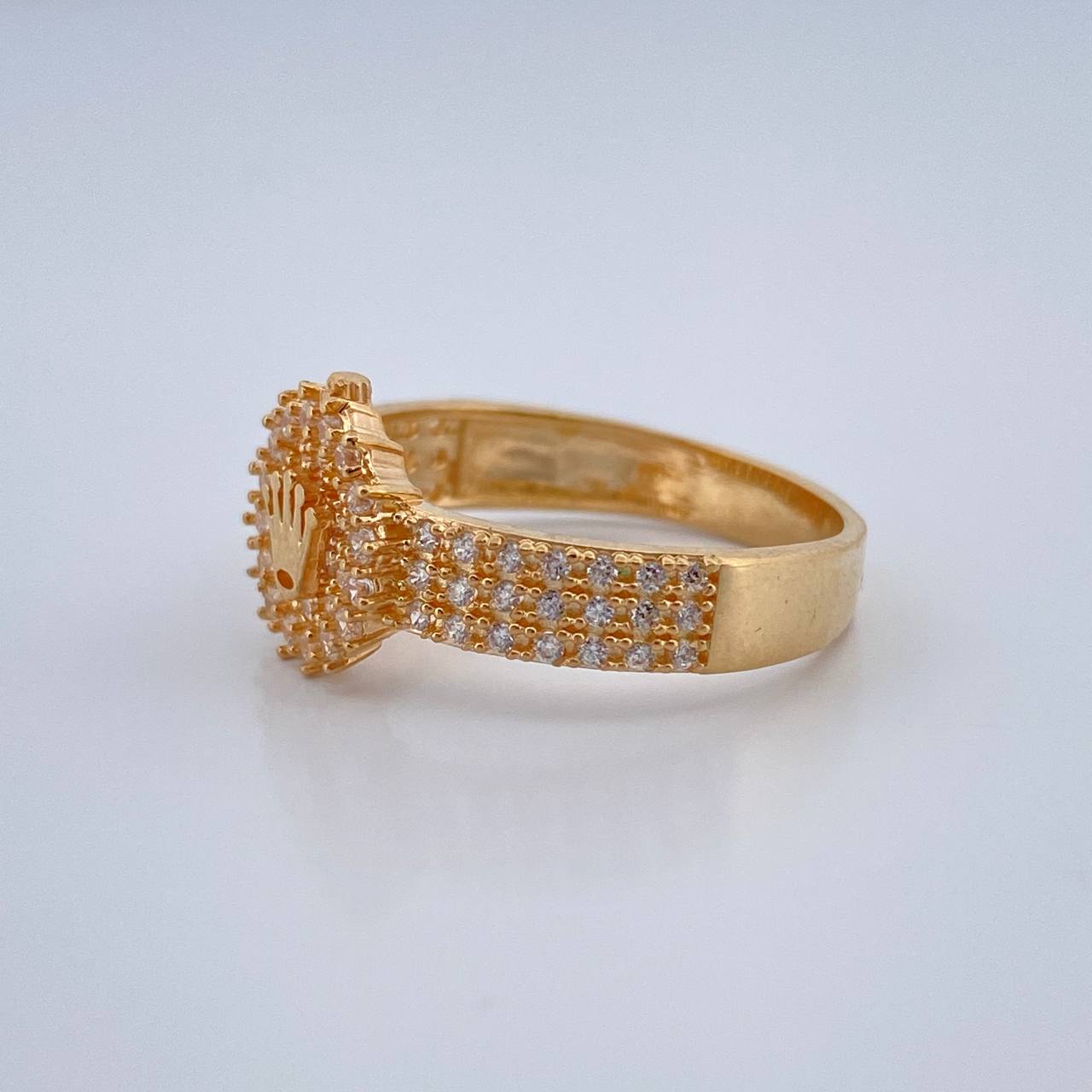 Anillo Corona Rx 3.6gr / T7 1/2 / Oro Amarillo 18K %