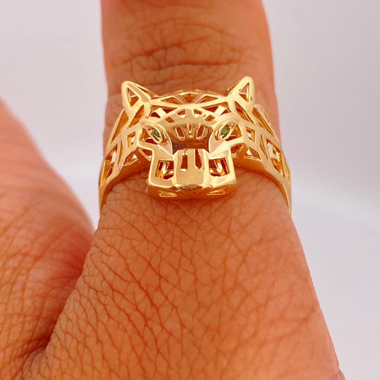 Anillo Pantera Filigrama 3.9gr / T7 1/2 / Oro Amarillo 18K %