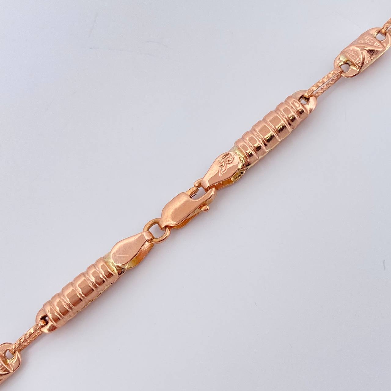 Cadena Rustica Barril X 11.95gr / 61cm / 4.13mm Oro Rosa 18K %