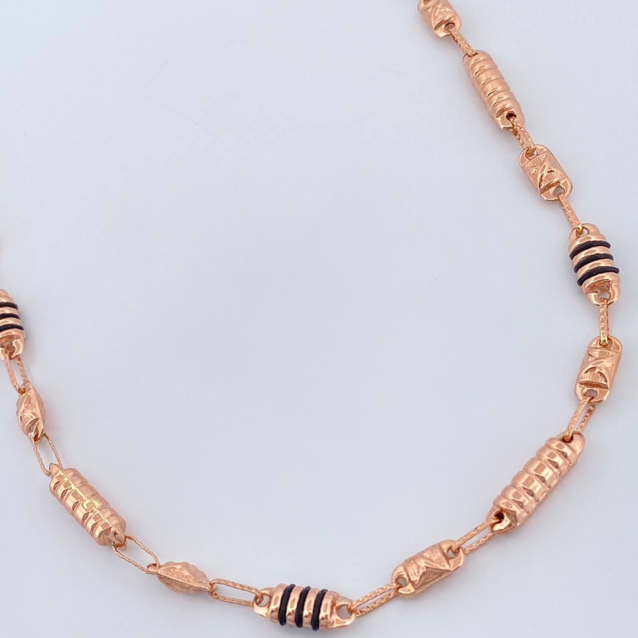 Cadena Rustica Barril X 11.95gr / 61cm / 4.13mm Oro Rosa 18K %