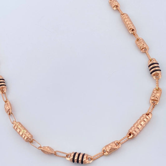 Cadena Rustica Barril X 11.95gr / 61cm / 4.13mm Oro Rosa 18K %