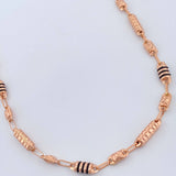 Cadena Rustica Barril X 11.95gr / 61cm / 4.13mm Oro Rosa 18K %