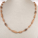 Cadena Rustica Barril X 11.95gr / 61cm / 4.13mm Oro Rosa 18K %