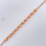 Cadena Rosario Virgen Maria 18.2gr / 62cm / 6mm-5mmmm Oro Rosa 18K %