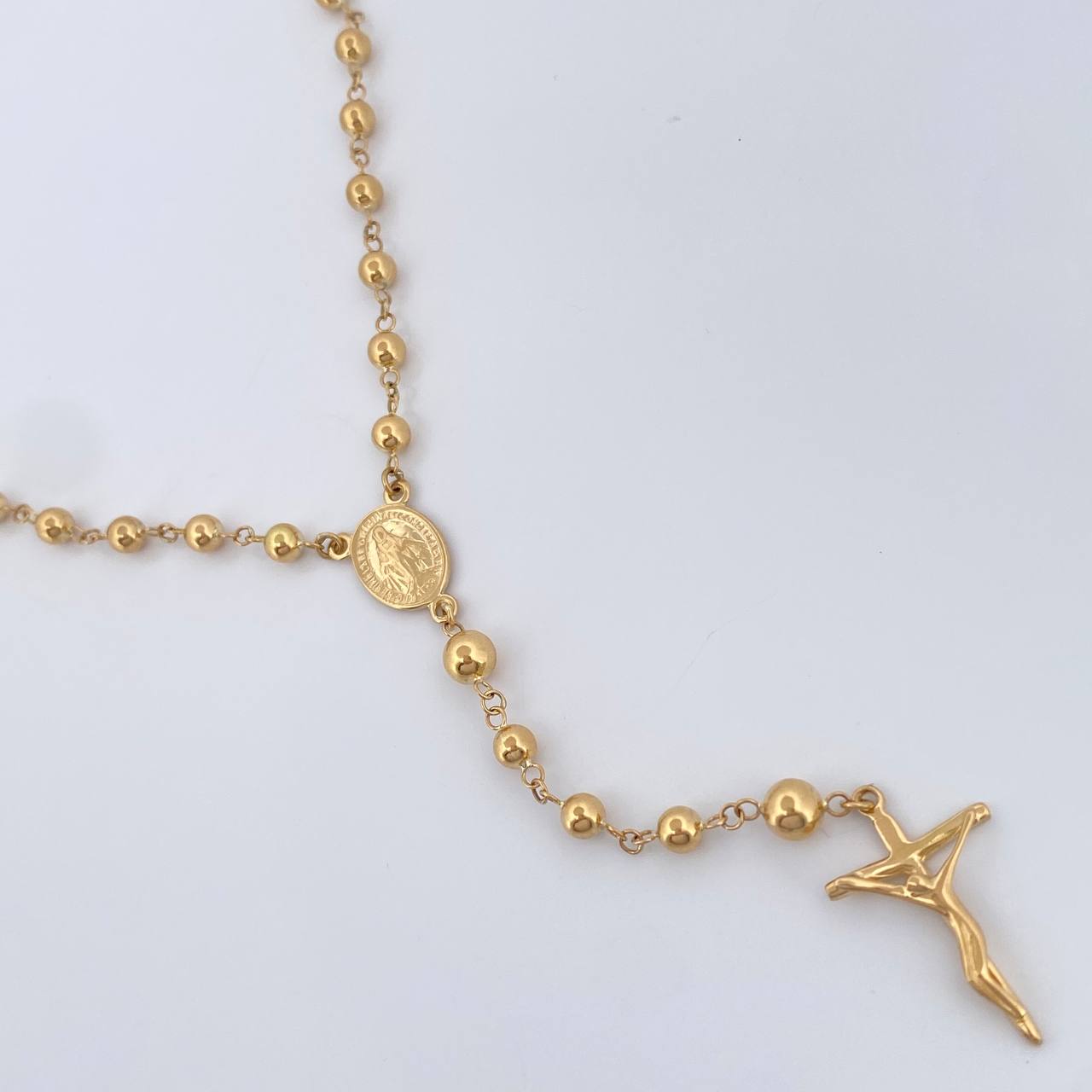 Cadena Rosario Virgen Milagrosa 8.95gr / 53cm / 5mm-4mmmm Oro Amarillo 18K %