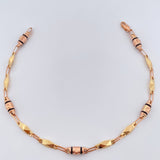 Pulso Rustica Barril X 5.25gr / 24cm / 4.8mm  Dos Oros Amarillo Rosa 18K %