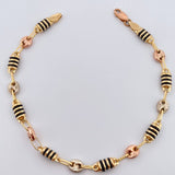 Pulso Rustica Barril Gc 5.45gr / 22.5cm / 5mm Tres Oros 18K %