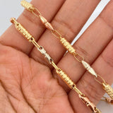 Cadena Rustica Barril  13.8gr / 61cm / 4mm Tres Oros 18K %