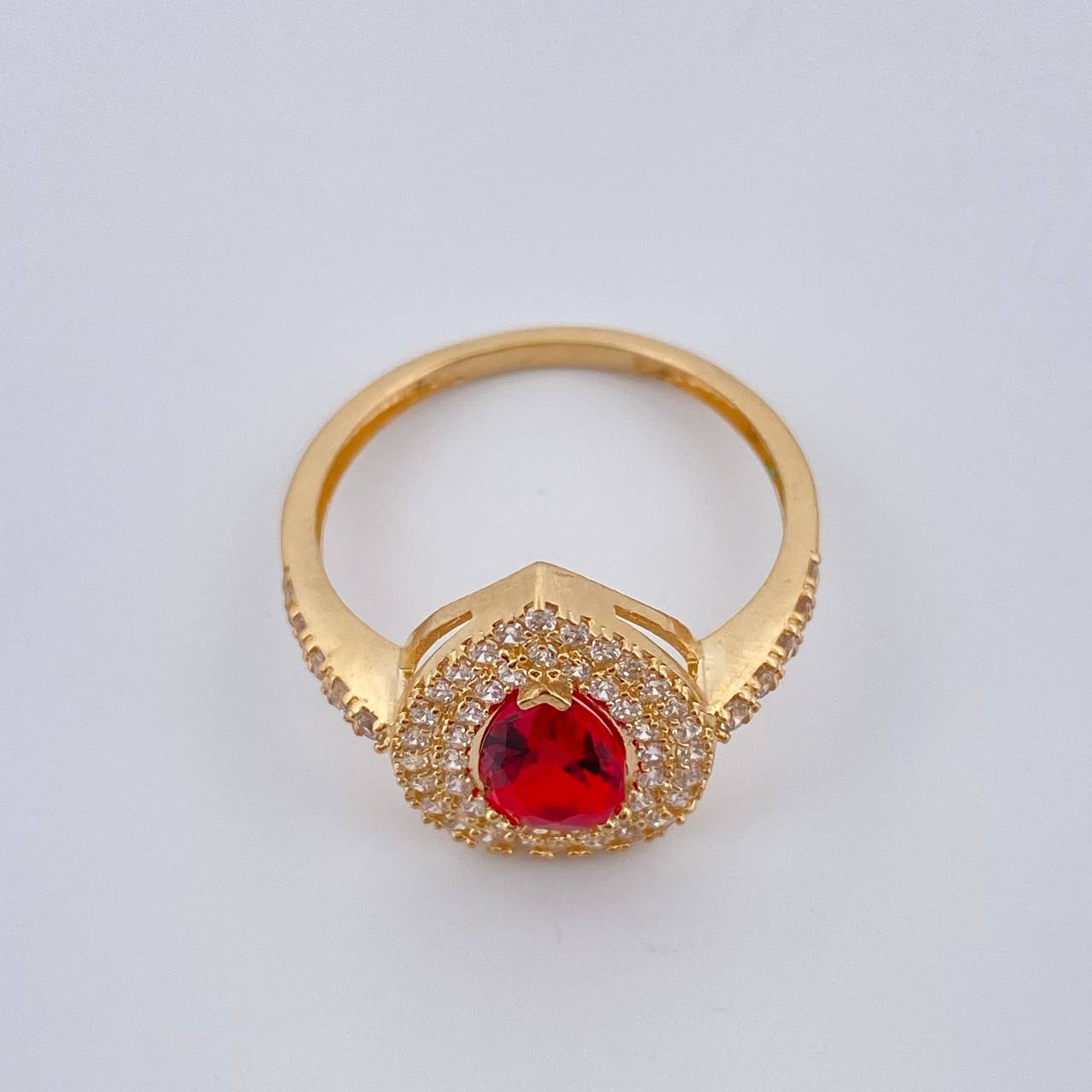 Anillo Halo Gota 2.3gr / T6 / Oro Amarillo 18K %