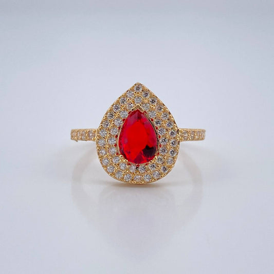 Anillo Halo Gota 2.3gr / T6 / Oro Amarillo 18K %