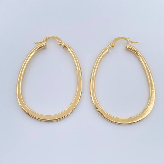 Candongas Dorada 2.7gr / 4cm / Oro Amarillo 18K %