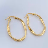 Candongas Asby Ovaladas 1.8gr / 3.2cm / Oro Amarillo 18K %