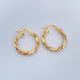 Candongas Axel 2.05gr / 2.2cm / Dos Oros Amarillo Blanco 18K %