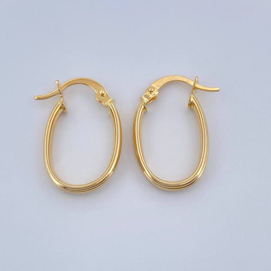 Candongas Andy Ovaladas 1.3gr / 2.1cm / Oro Amarillo 18K %